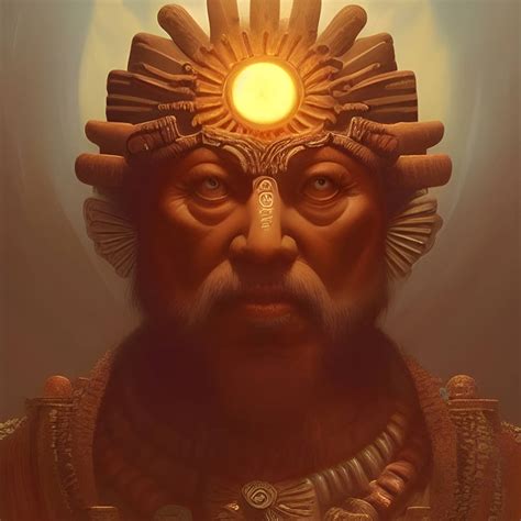 Kinich Ahau, mayan god of the sun by ElAbueloKraken on DeviantArt