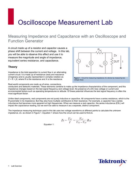 Measuring Impedance and Capacitance with an Oscilloscope and Function ...