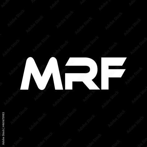 MRF letter logo design with black background in illustrator, vector ...