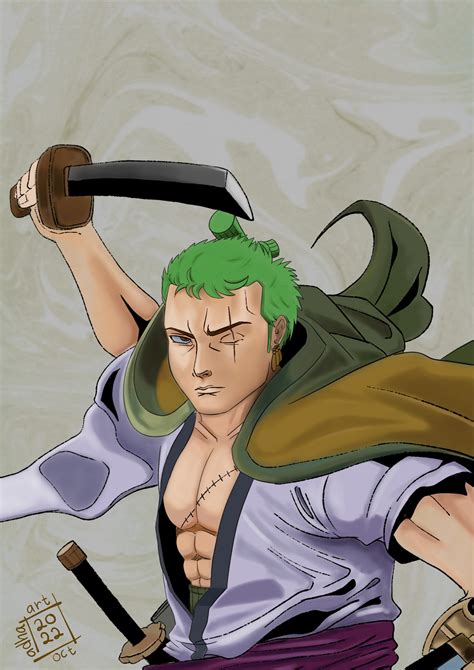 ArtStation - Roronoa Zoro in Wano