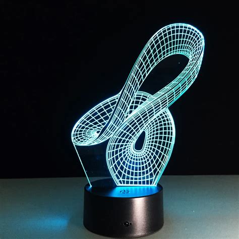 Abstract Geometrical Artistic 3D LED USB Lamp Creative Artistic Fashion ...