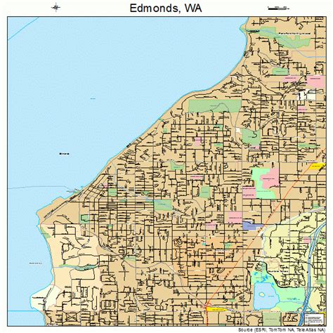 Edmonds Washington Street Map 5320750