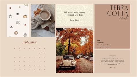 September 2023 Digital Desktop Calendar Wallpaper - Etsy