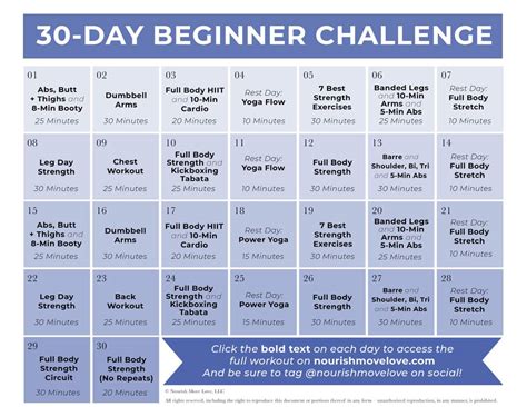 30 Day Exercise Challenge For Beginners | Hot Sex Picture