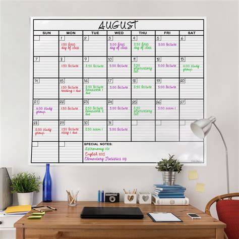 Laminated Jumbo Calendar 36" x 48" (Monthly) | Dry erase wall calendar ...