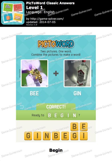 PicToWord Classic Answers - Game Solver