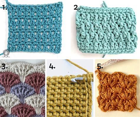 25 Crochet Stitches To Learn And Discover - Sweet Bee Crochet