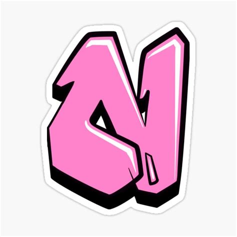 "Graffiti Letter N (Pink)" Sticker for Sale by NameGraffiti | Redbubble