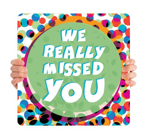 We Really Missed You - Handheld Sign - HHK028 - ChurchBanners.com