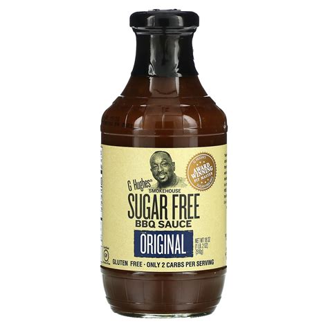 G Hughes, Sugar Free BBQ Sauce, Original, 18 oz (510 g)