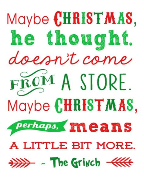 Free Christmas Printables: Grinch Quote + 15 more! - Happiness is Homemade