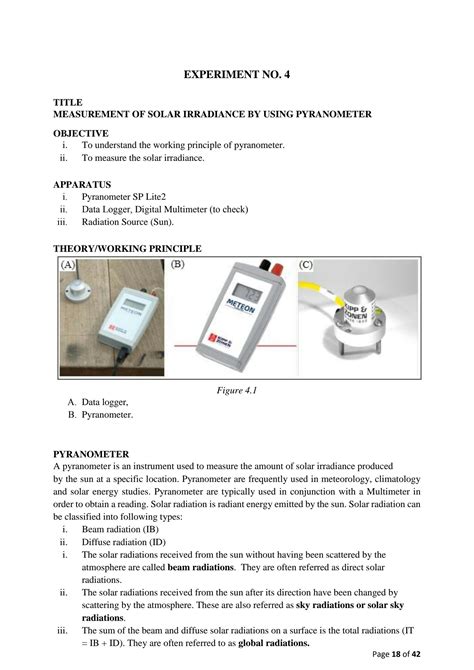 SOLUTION: Lab 4 pyranometer use types etc - Studypool