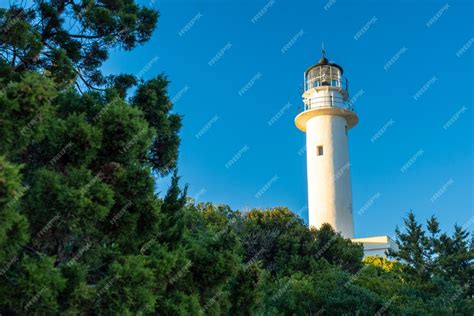 Premium Photo | Detail of the white lighthouse or cape ducato lefkas at ...