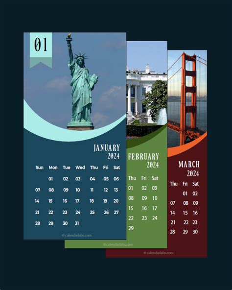 Desktop Calendar 2024 Template - Siana Dorothea