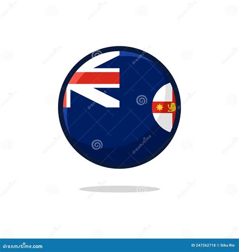 New South Wales Flag Icon stock vector. Illustration of graphic - 247262718