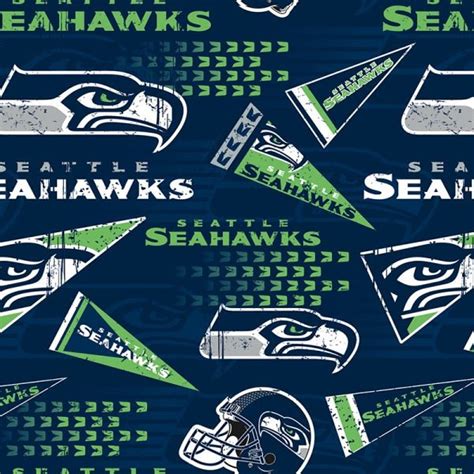 Seattle Seahawks Fleece Fabric - Etsy