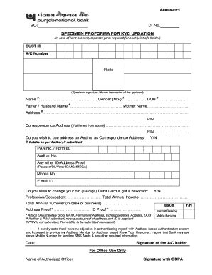 Indian Bank Kyc Form - Fill Online, Printable, Fillable, Blank | pdfFiller