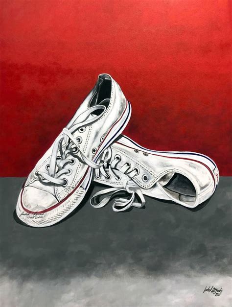 Converse Old Shoes Painting by fadel ayoub | Saatchi Art