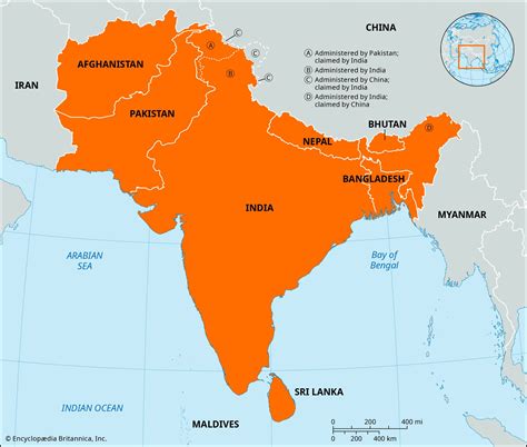 South Asia Geography Map - Winni Karilynn