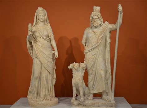 Hades, Persephone, and Cerberus as a Group Statue. | Museum of Greek ...