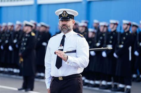 Royal Navy sailors and Royal Marines rehearse for Remembrance Sunday