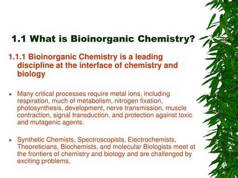 PPT - Outline of Bioinorganic Chemistry PowerPoint Presentation, free ...