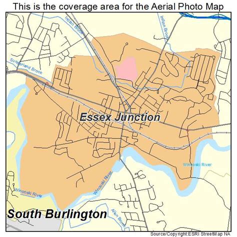 Aerial Photography Map of Essex Junction, VT Vermont