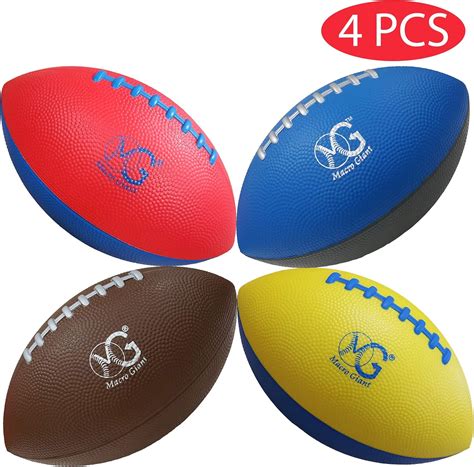 Macro Giant 9 Inch Safe Mini Soft Foam American Football,Set of 4 ...