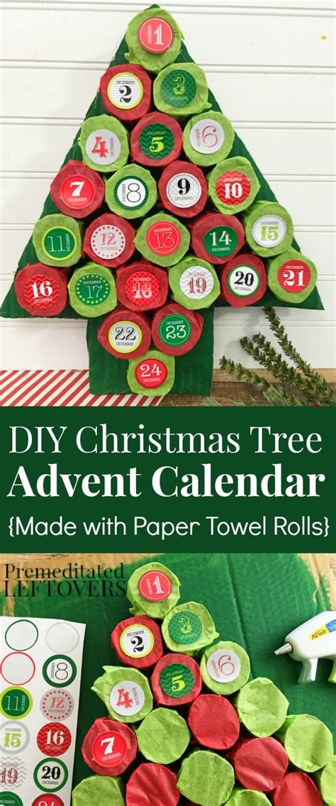 DIY Christmas Tree Advent Calendar Tutorial Using Paper Towel Rolls