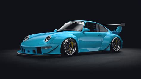 Porsche 911 993 RWB 3D Model $250 - .c4d .fbx .obj .3ds - Free3D