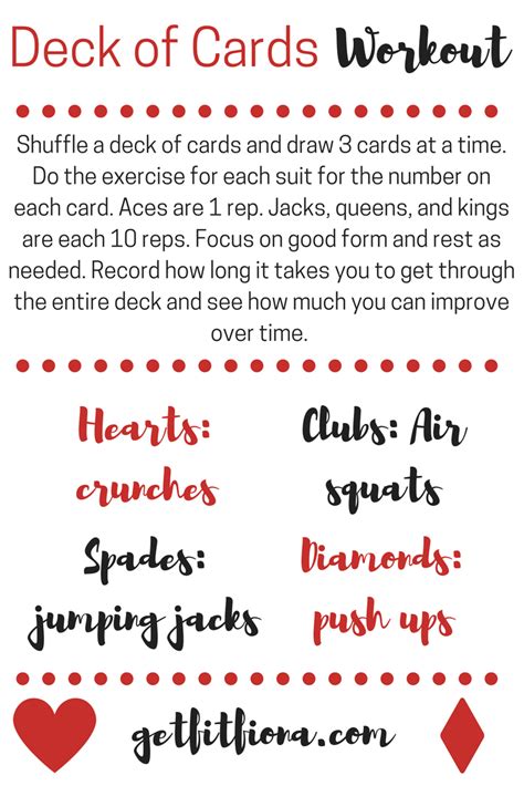 Full Body Deck of Cards Workout - Get Fit Fiona