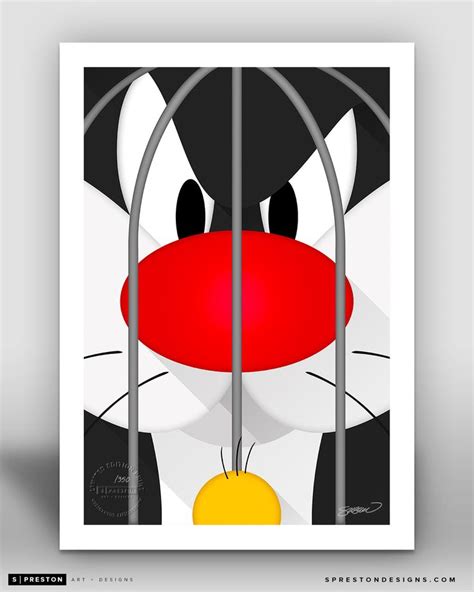 Putty Tat Trouble - Minimalist Looney Tunes Fine Art Print