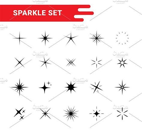 Vector Sparkle set | Small star tattoos, Sparkle tattoo, Star tattoos