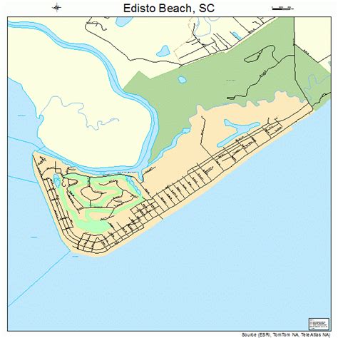 Edisto Beach South Carolina Street Map 4523020