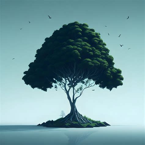 Download Ai Generated, Tree, Birds. Royalty-Free Stock Illustration ...