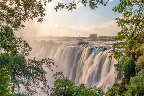 Victoria Falls, Zambezi River, Africa Stock Image - Image of ...