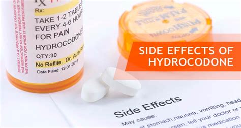 Hydrocodone Side Effects and Overdose Dangers