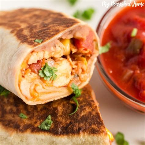 15 Minute Chicken Burrito Recipe | My Nourished Home