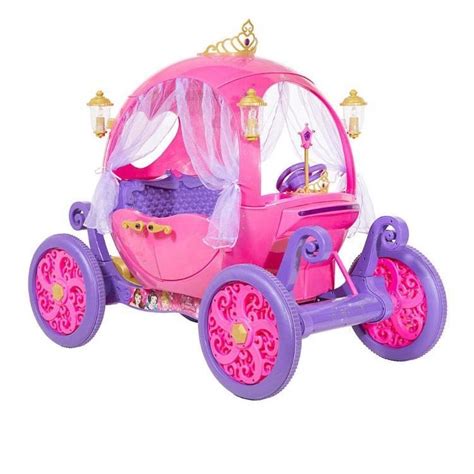 New 24V Disney Princess Carriage Ride On pink electric car girls ...