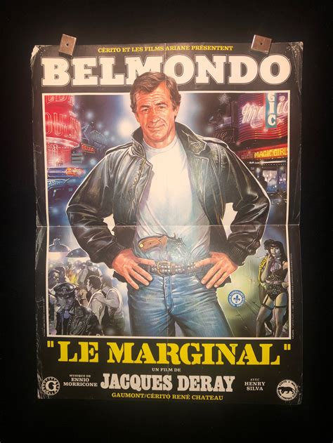 Original 1982 Le Marginal French Movie Poster jean Paul | Etsy