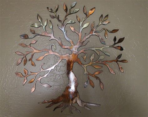 Olive Tree --Tree of Life Metal Wall Art Decor Small 14" Version ...