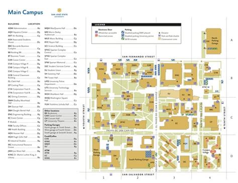 Main Campus Map | San Jose State University | Campus map, Campus, Solar ...