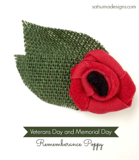 DIY Remembrance Poppy Pin