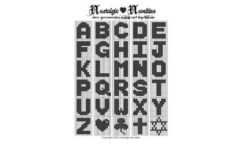 Filet Crochet Letter Patterns