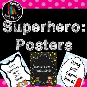 Superhero Classroom Posters FREEBIE by Reading with Mrs D | TpT