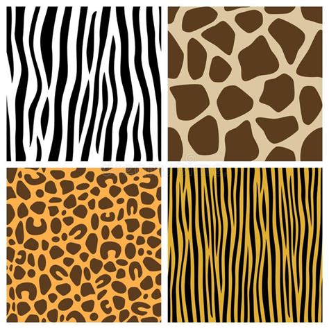 Animal Fur Seamless Patterns Stock Vector - Illustration of leopard ...