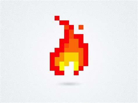 Pixel Flame by Richard Chambers on Dribbble Cross Stitching, Cross ...