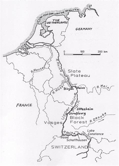 1: Map of river Rhine. | Download Scientific Diagram