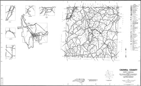 1990 Road Map of Caswell County, North Carolina