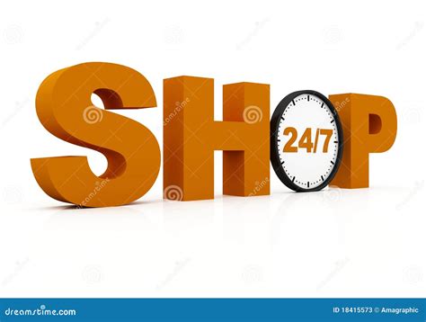 Open all hours shop sign stock illustration. Illustration of element ...